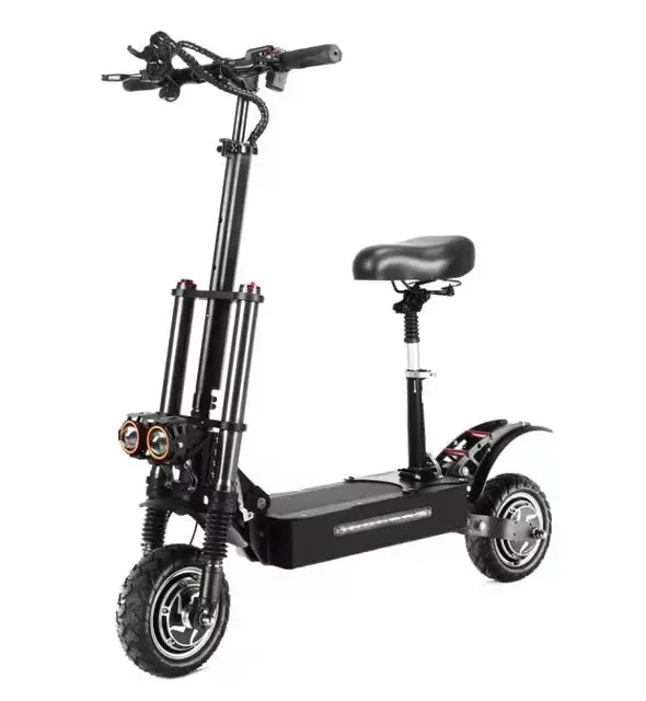 

shipping free ! Mountain electric scooter 1600W 52V 19ah 10 inch range 40-50km speed 60km/h foldable adult, Black