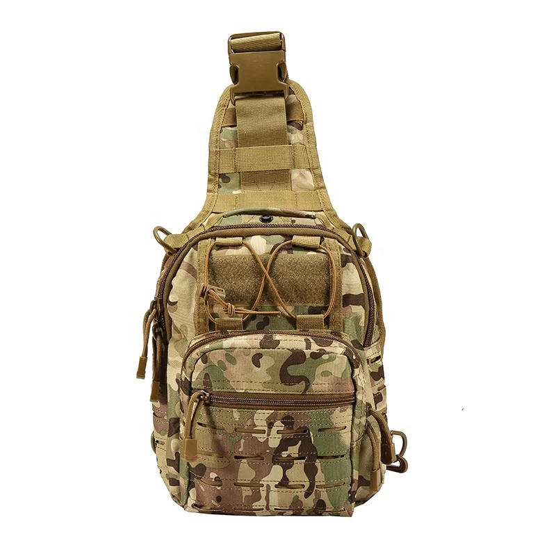 

laser cut tactical chest bag outdoor waterproof EDC small crossbody shoulder pack sling bag