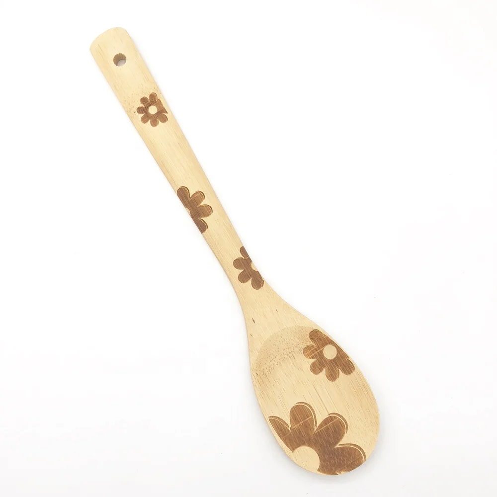 

kitchen wooden bamboo spoon for cooking tools tableware kitchen accessory, Natural