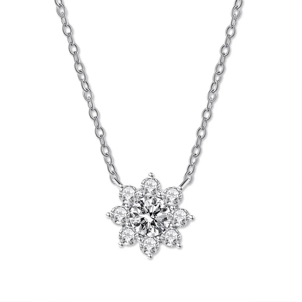 

Classic 925 Sterling Silver Created Moissanite Pendant Necklace