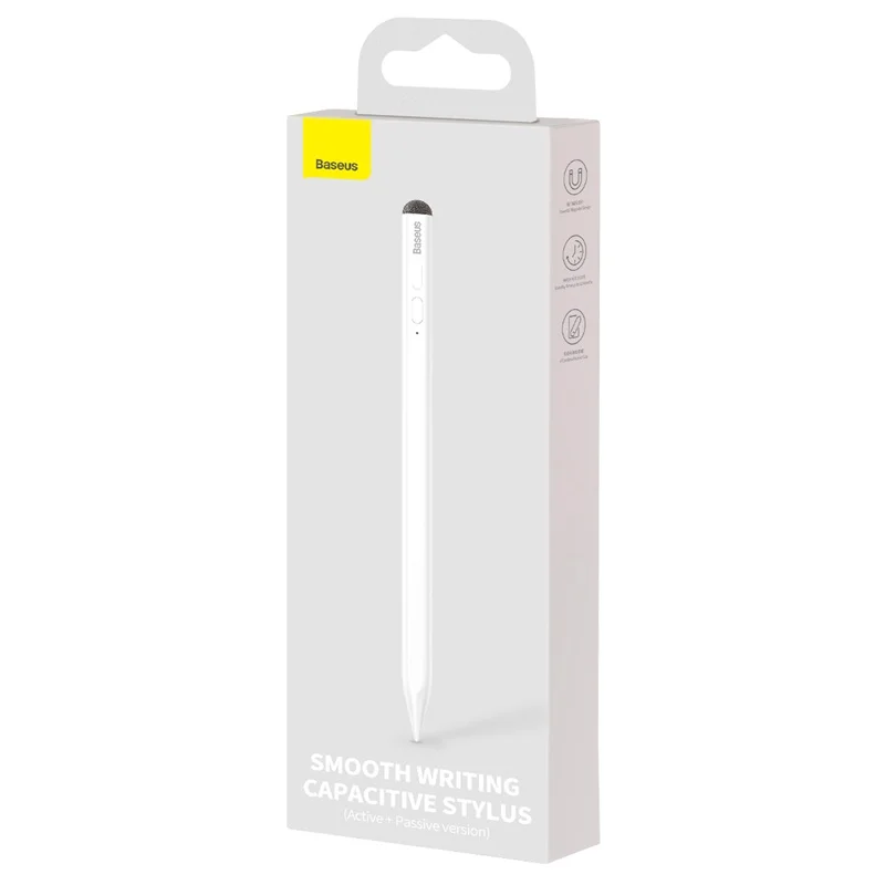 

Touch Screen Smooth Writing Capacitive Stylus Active + Passive Version For Baseus, White