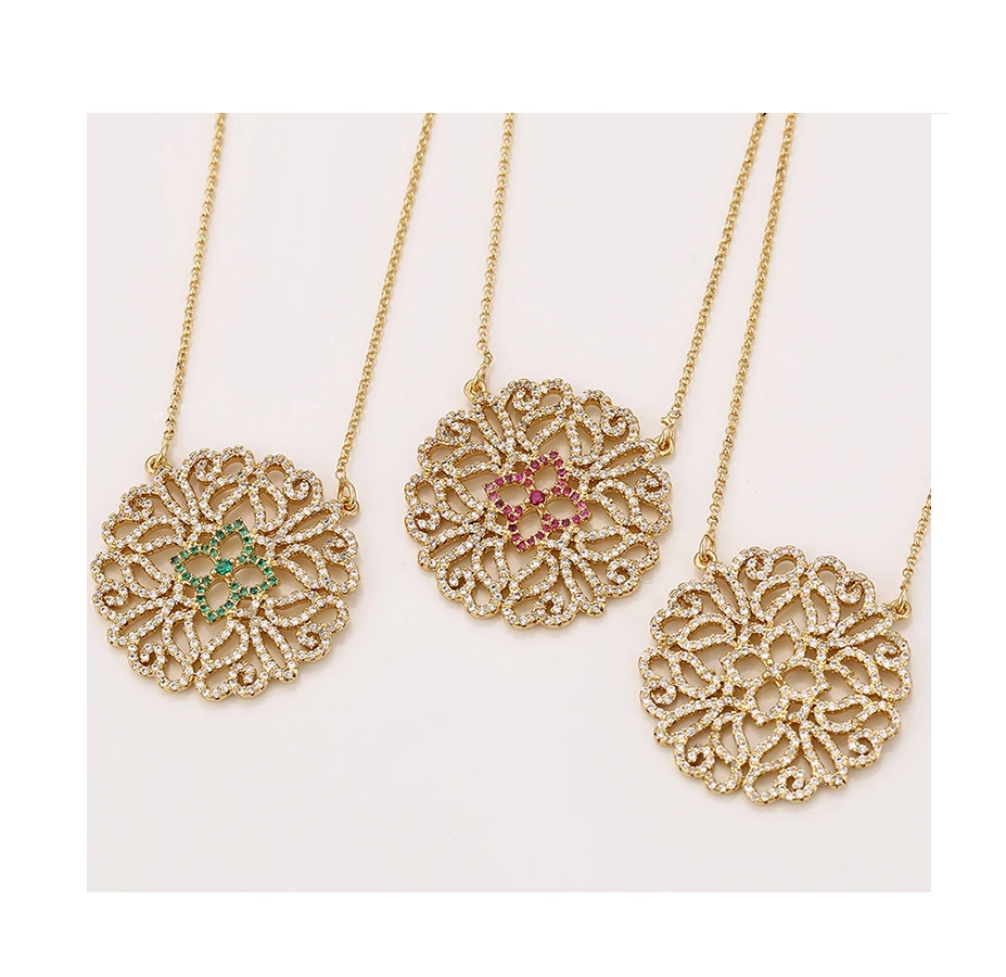 

42820 Xuping New lady retest with essential flower pendant necklace jewelry