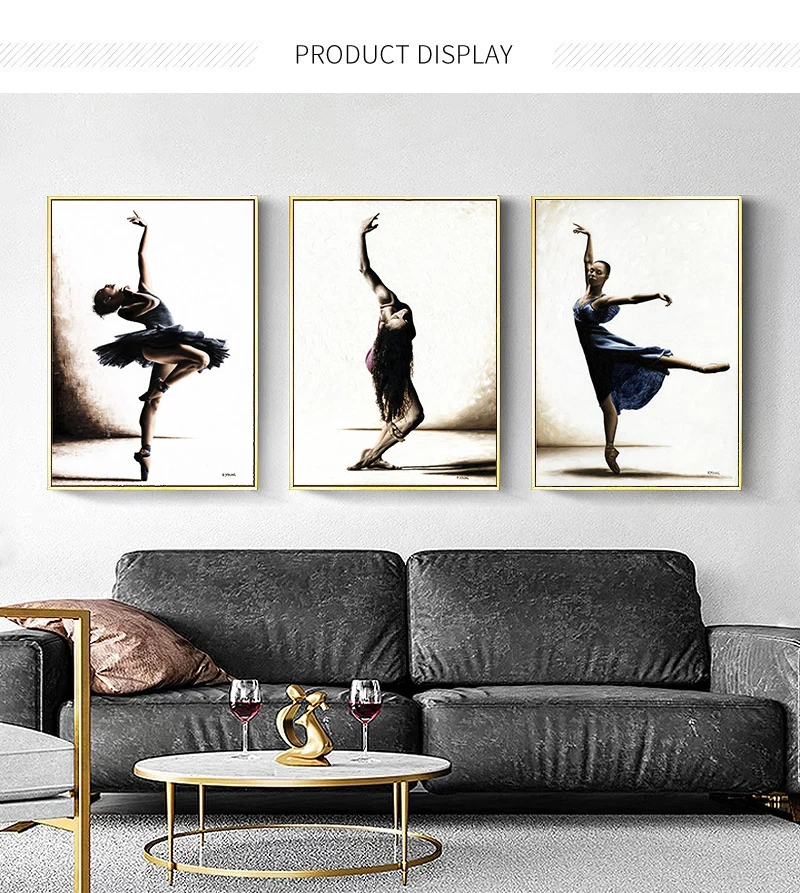 Nordic Elegant Ballet Dance Girl Canvas Wall Art Poster Picture Print Home Decor 