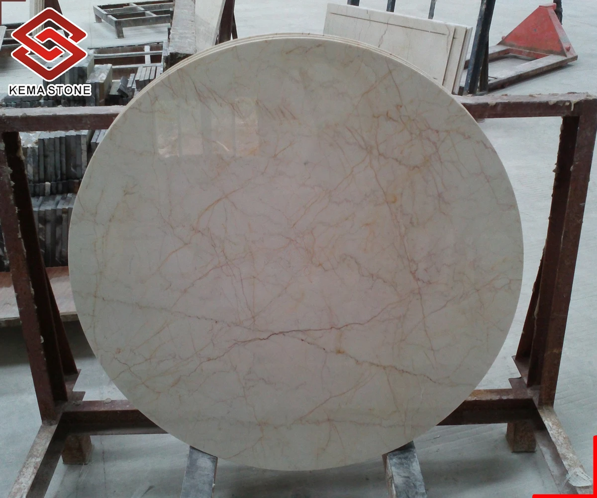 48" Custom Cut Modern Round Granite And Marble Table Top For Kitchen