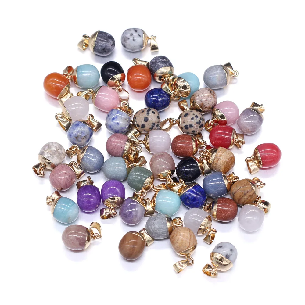 

Wholesale beautiful jewelry making DIY handmade charm pendant necklace natural stone pendant Semi-precious stones pendant
