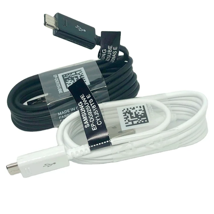 

Original wholesale Android micro usb cable charger1.2m for samsung cable v8 s4 s6 s7 s8 micro usb data fast charging cable, White black