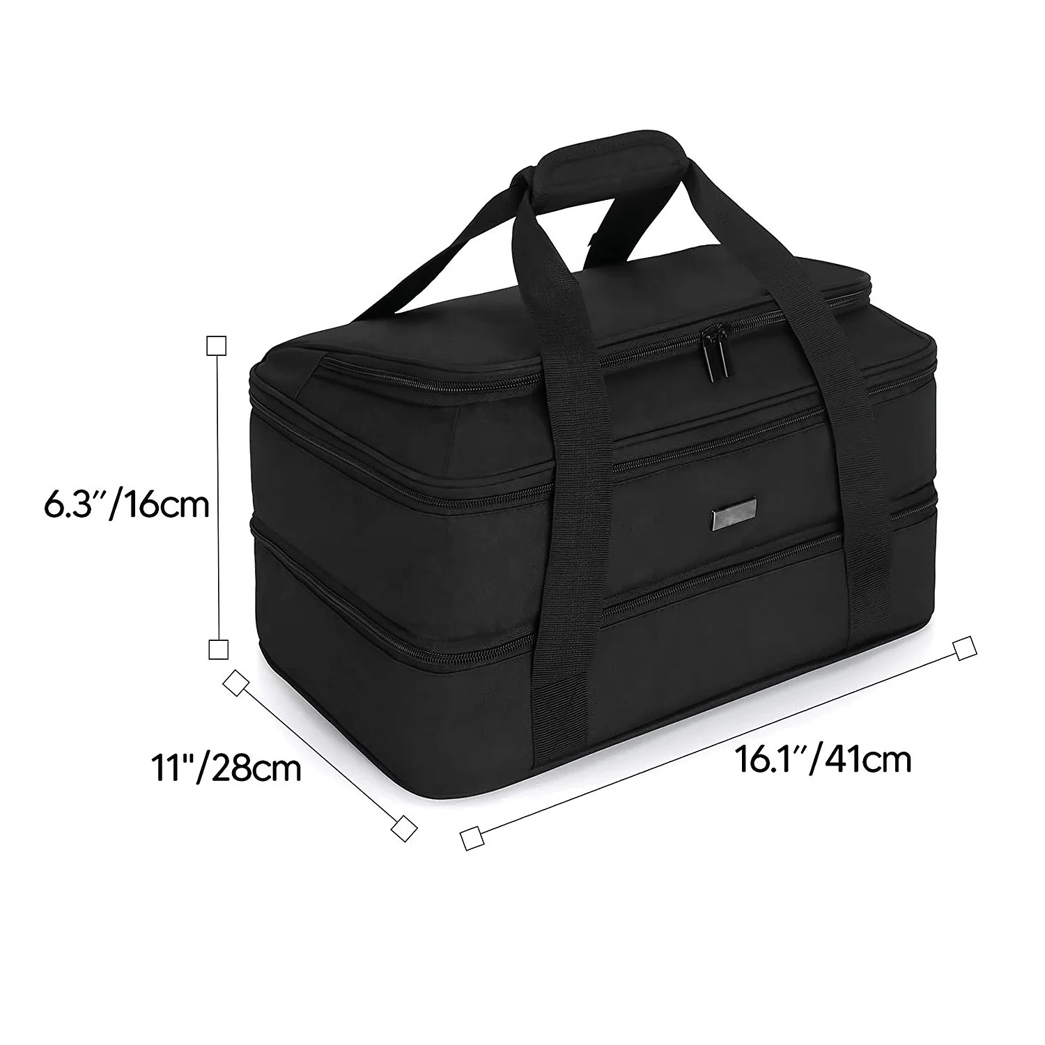 

Double Decker 9x13 Casserole Carrier Insulated Thermal Tote dlivery Bag for Picnic, Customized color