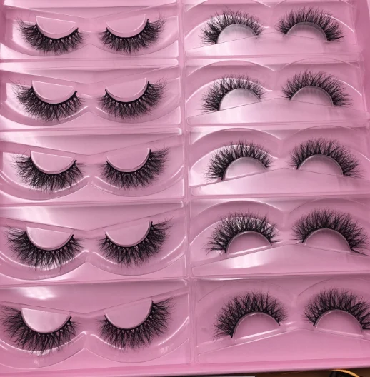 

Wholesale 100% mink eye lash full strip eyeliner eyelash glue free eyelashes 3d 5d siberian mink eyelashes sample, Black