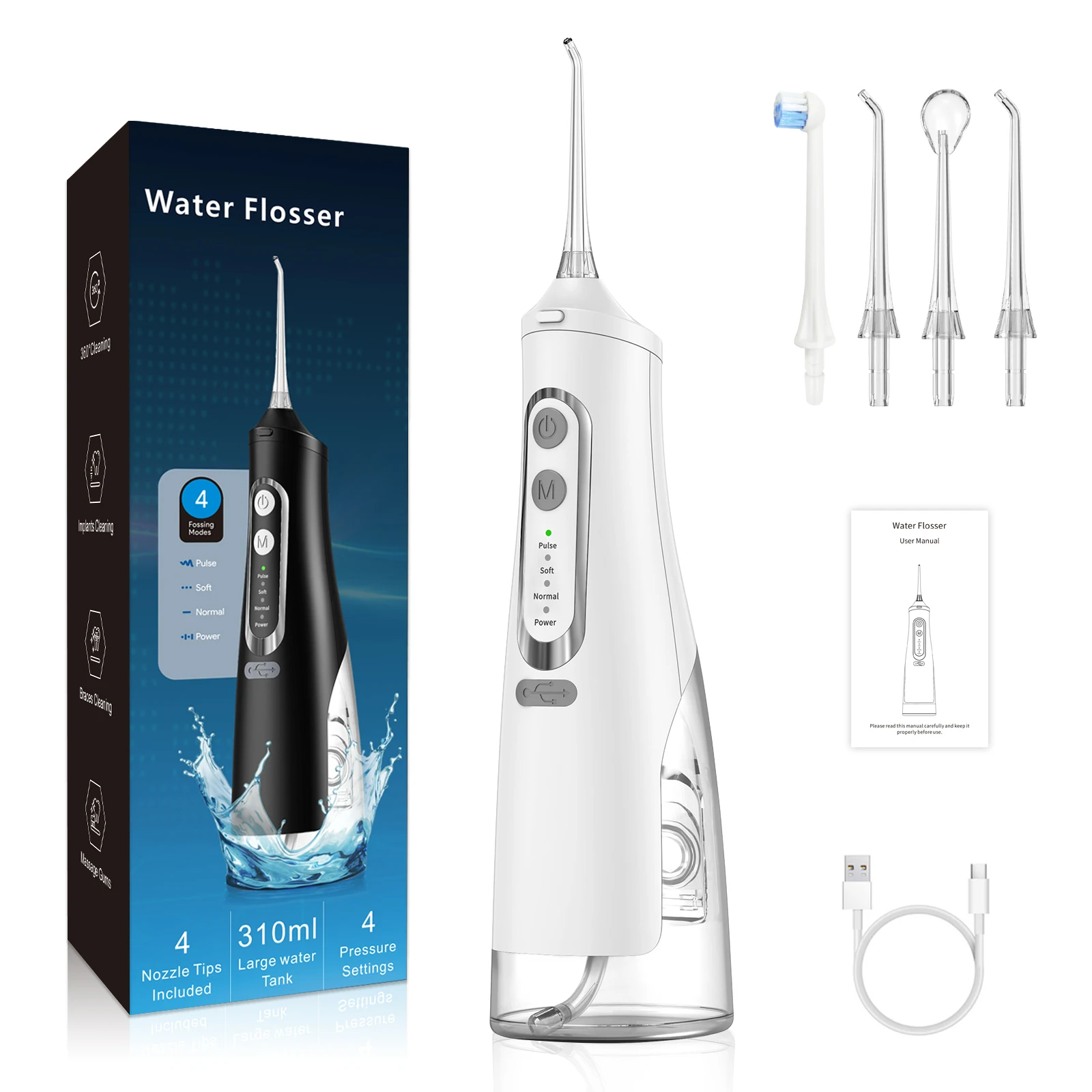 

AIFREE Water Flosser Dental Portable Cordless Jet Oral Irrigator Rechargeable Electric Teeth Cleaning IPX7 Waterproof Oral Care