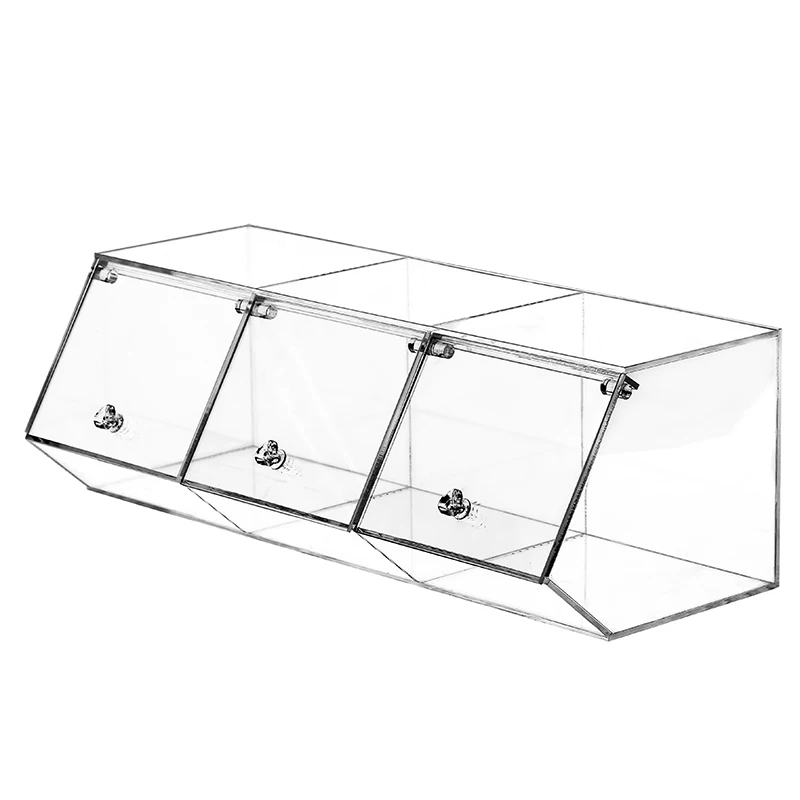 

Supermarket candy box bulk food display storage box foods clamshell acrylic box, Transparent