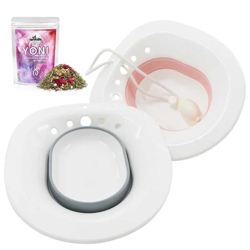 

Yoni steam bidet herbal seat for women vagina care steam sitz bath, White,pink,blue
