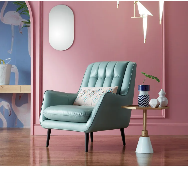Modern Design Seater Chair Genuine Leather Corner Sofa Set Single