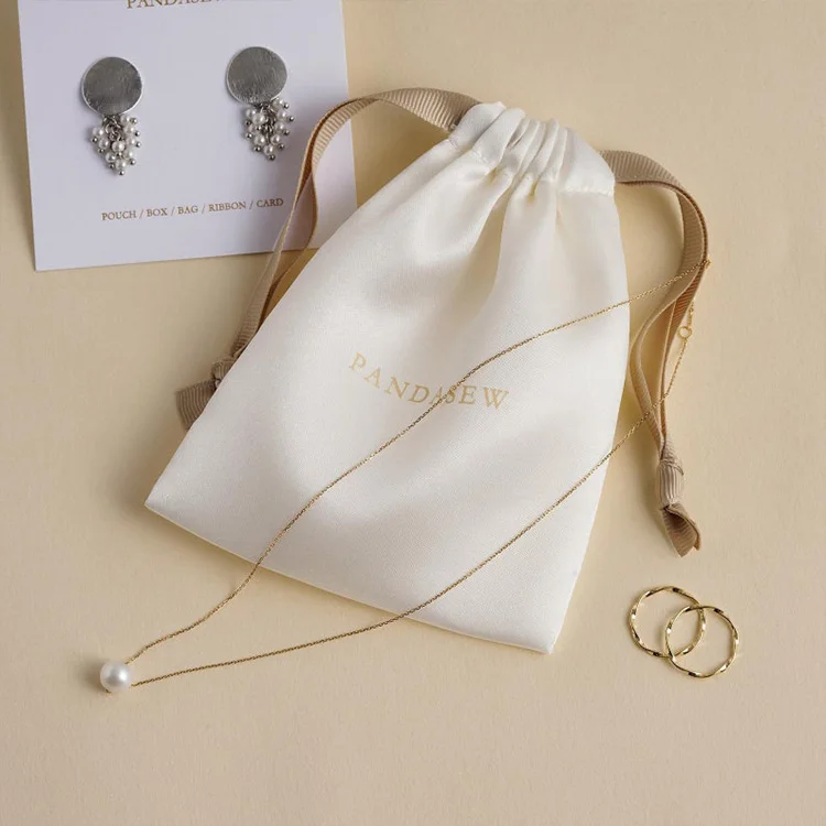 

Wholesale Pouch Calico Drawstring Bag Jewellery, Customized color