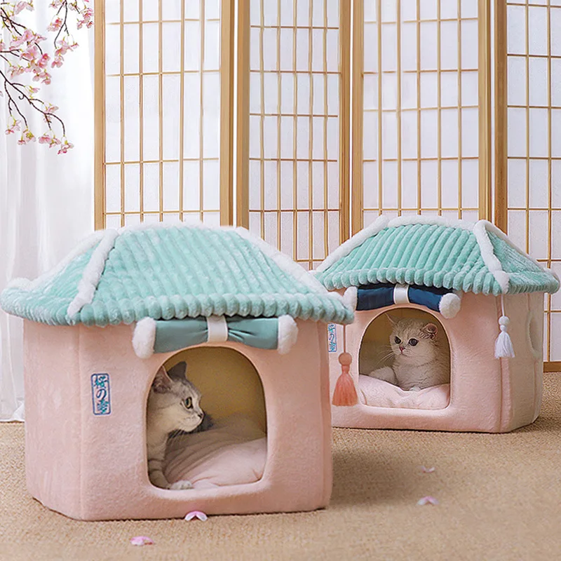 

Cat nest winter warm four seasons universal cat house pet supplies closed cat house villa, Picture