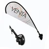 Mini Printing Customer Design Suction Cup Teardrop Shape Flag Pole For Advertising and Promotion
