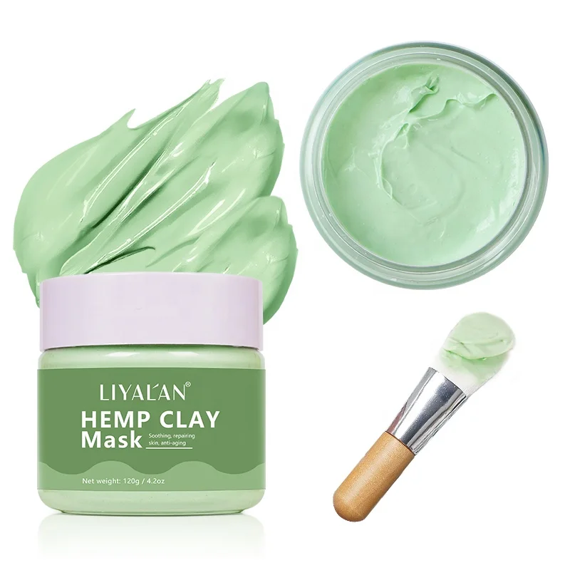 

Private Label SkinCare Hydrating Natural Organic Bentonite Herbal Extract Hemp CBD Clay Mud Face Mask