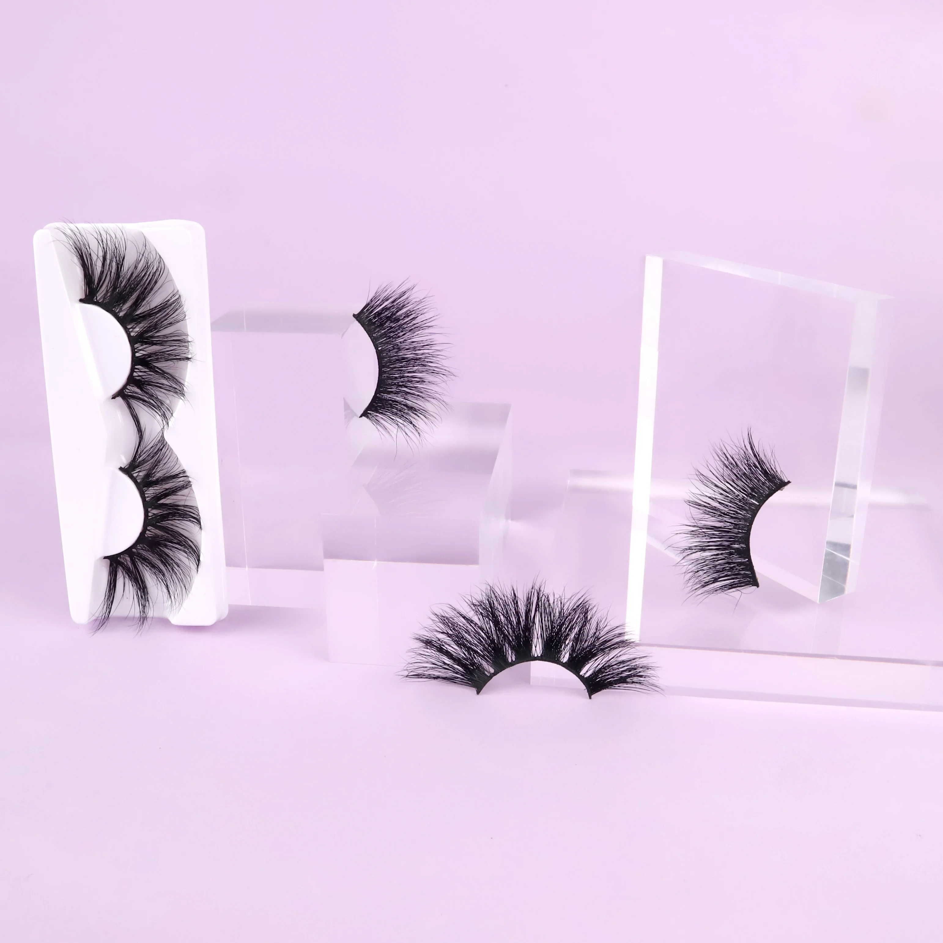 

wholesale new design eyelashes private label mink fluffy lash