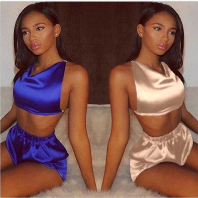 

KX-03252 womens sexy lingerie set solid two colors biue sleepwear bling reflective lingerie women