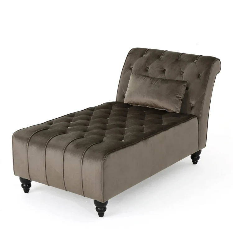 

Free shipping within the USA Living Room Modern Tufted New Velvet Indoor Chaise Lounge