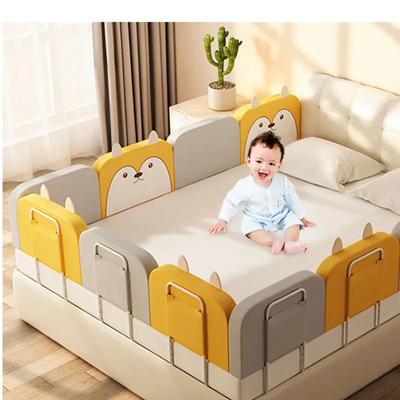 

2021 Toddler Portable Bed Rail Bumper, Children Adjustable Bed Rail Bumper/, Pink/gray/yellow