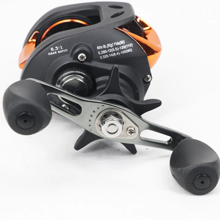 

6.3:1 10+1BB Magnetic brake wholesale CNC Aluminum Alloy high speed bait casting fishing reels, Golden/blue