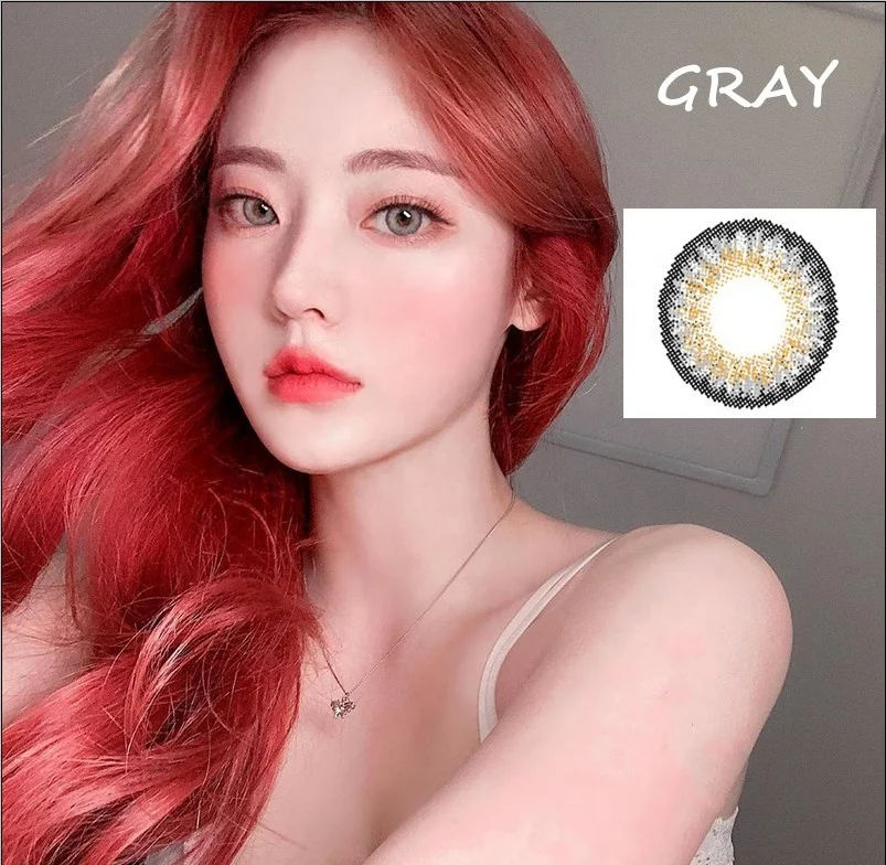 

HOT fresh 3 tone colored Yearly Wholesale Colored Contact Lens Soft Colored Circle eye contact lenses, Green