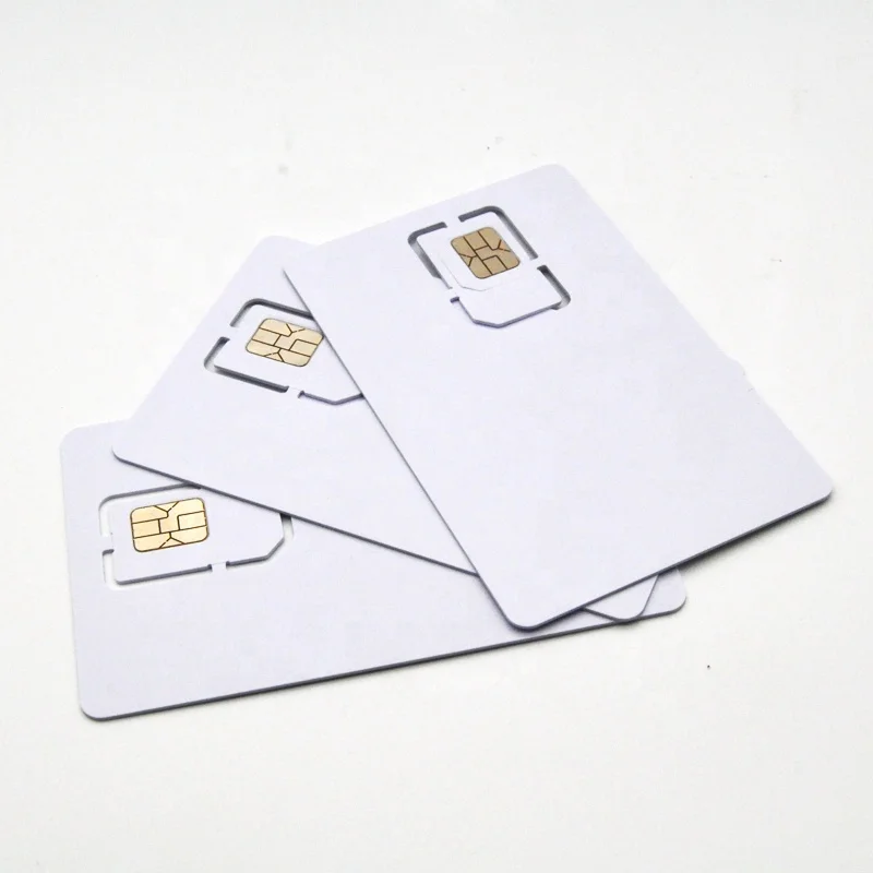 

4G lLTE USIM Milenge Blank Programmable Prepaid SIM CARD, White / 4c color printing