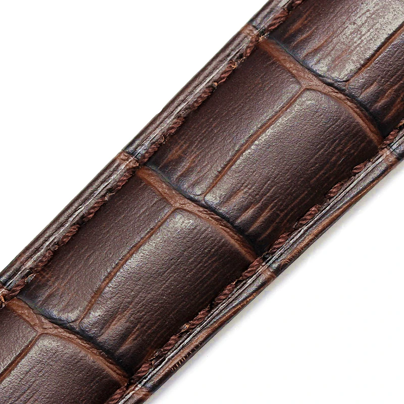 
New style calfskin genuine italian leather quick release watch strap with solid butterfly buckle 