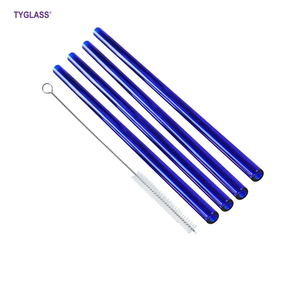 

High Borosilicate Drinking Customization Reusable Wine Bar Accessories Glass Straws