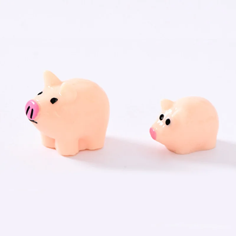 

yiwu wintop wholesale price bulk stock cute 3d miniature pink pig resin cabochon diy doll ornament