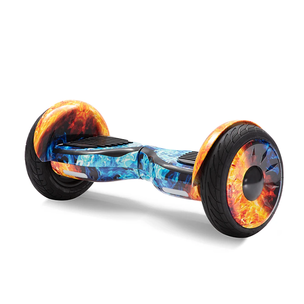 

Wholesale Smart 10 Inch Electric Balance Skateboard Ice Blue Flame 2 Wheels 700W Motor Off-road Hoverboard, Flame red