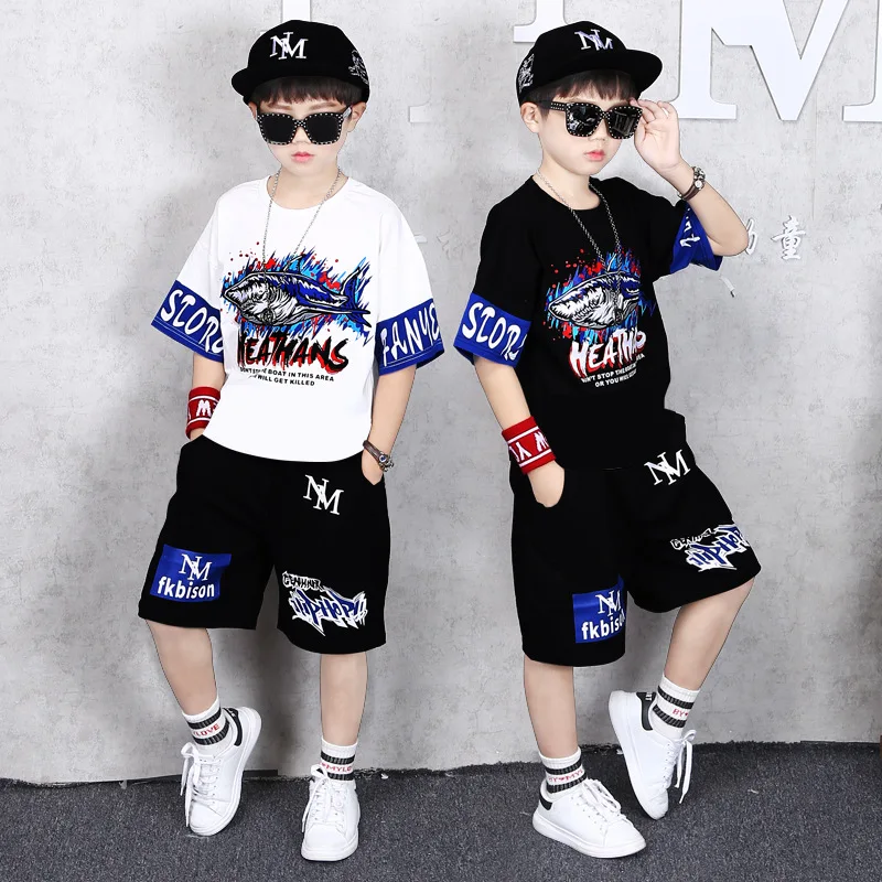 

Boys Wear Summer Clothes Short Sleeve Suit Children's Clothing New 2021 Sports CUHK Boy Two-Piece Suit Clothes