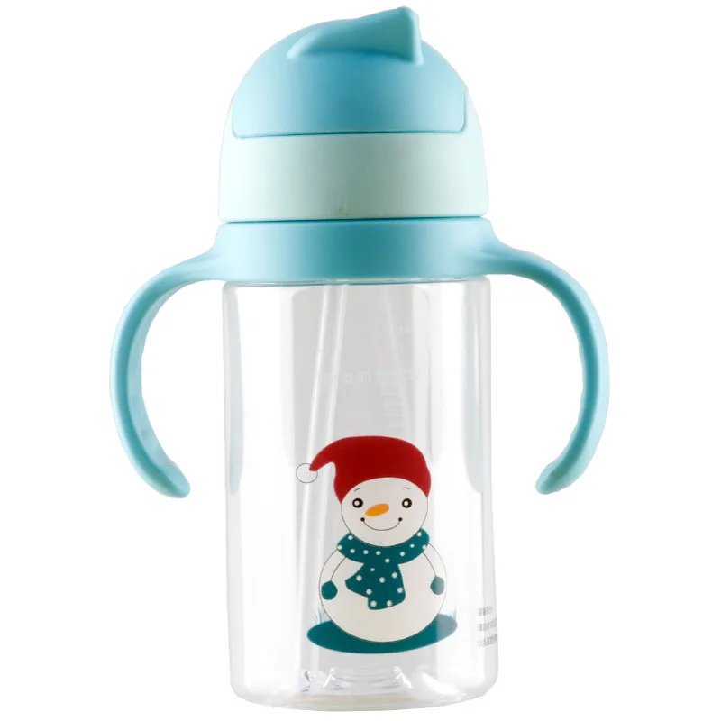 

Hot Sale New Flip Hose Learning Drink Cup With Straw Handle Out Portable Food Grade PP400ML BPA Free