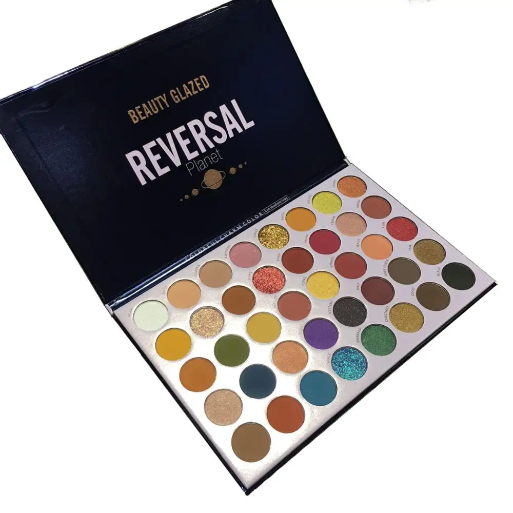 

BEAUTY GLAZED Reversal Planet 40 Colors Holographic Sombras Eyeshadow Pigment Palette