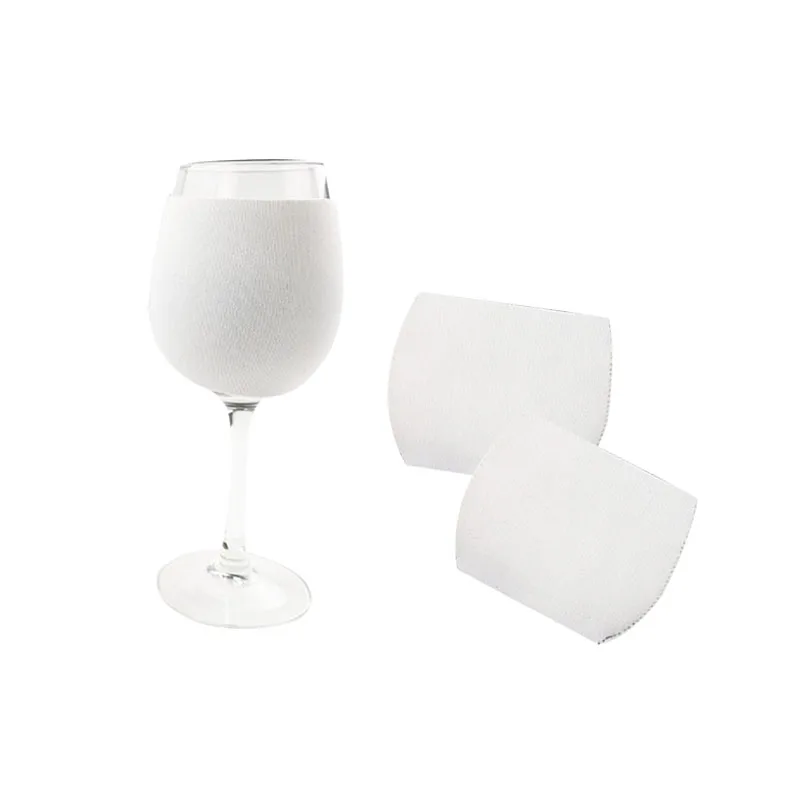 

Blank white color neoprene wine glass sleeve/cover wine glass insulator drink holder, Customized