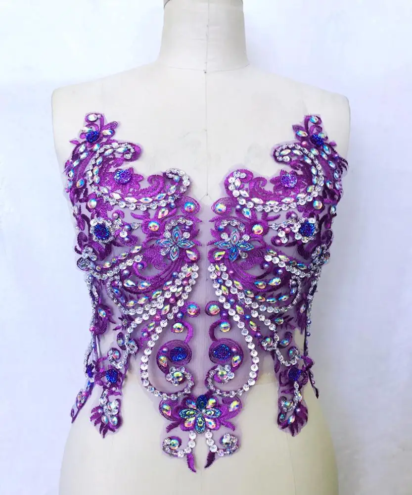 

luxury 3d french bride lace for wedding handmade stone and beads