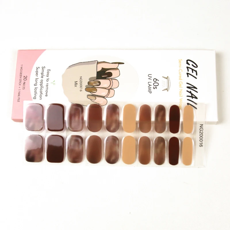 

New semi-cured gel strips manicure decoration Factory Uv gel nail sticker