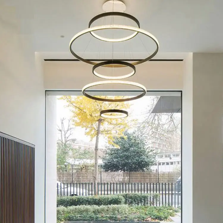 

Modern energy-saving stainless steel acrylic Led luxury chandelier