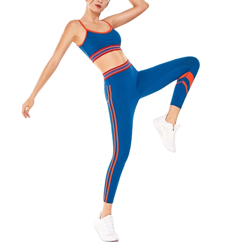 

2020 fashion breathable seamless yoga tight suit sports track suit, As picture