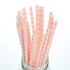 China pink block biodegradable paper drinking straw Hot sales eco-friendly paper straws