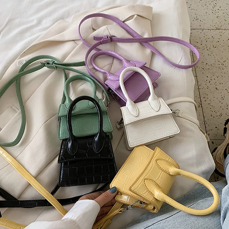 

2020 Fashion Mini Stone Pattern Crossbody Shoulder Women Handbags Small Pu Leather Ladies Hand Bags Women
