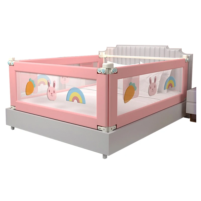 

Infant Safety Kids Folding Good Quality 1.8 Baby Fence Bed Corner Crib Side Rail Guard Protector for Toddlers Pink Sale Top Blue