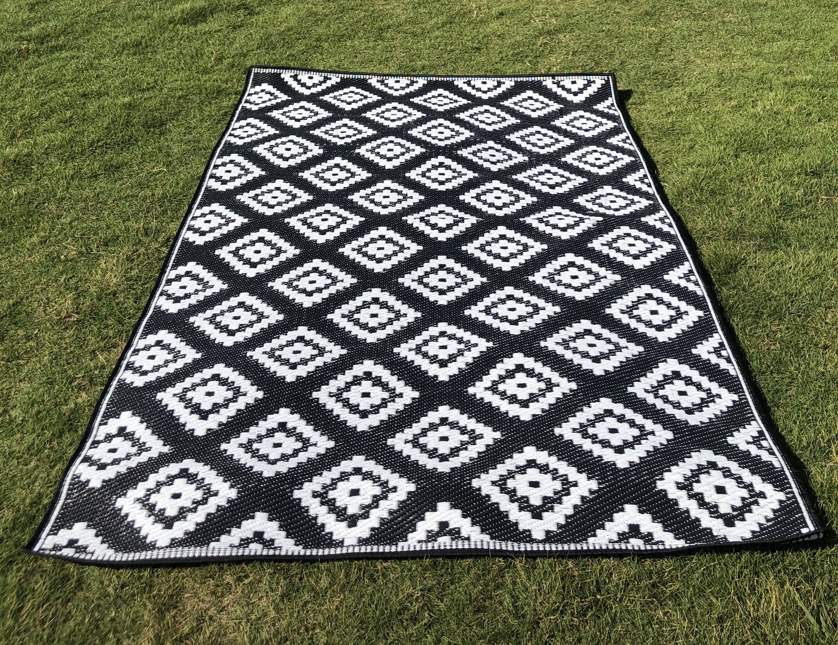 

RTS PP tubing woven camping mats woven PP beach mat plastic rug, Any color can be available