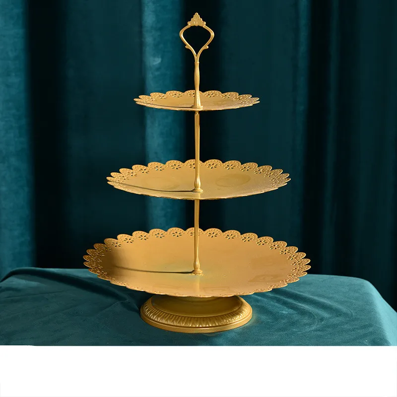 

gold wedding party cake stand cookie candy trays Golden cupcake dessert display, Customized color