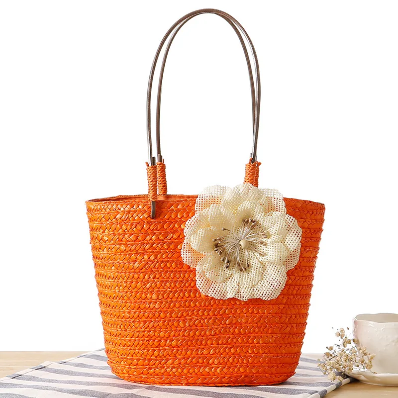

New design small twisted straw woven bag, fashionable and exquisite woven beach bag, holiday handbag