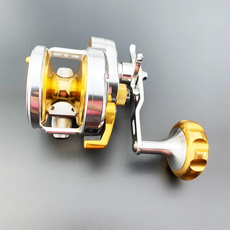 

WSF06 Yellow Full Metal 13kg Drag Power Sea Fishing 8+1BB Heavy Jigging Reel Wheel Slow Jigging Reel Trolling Reel