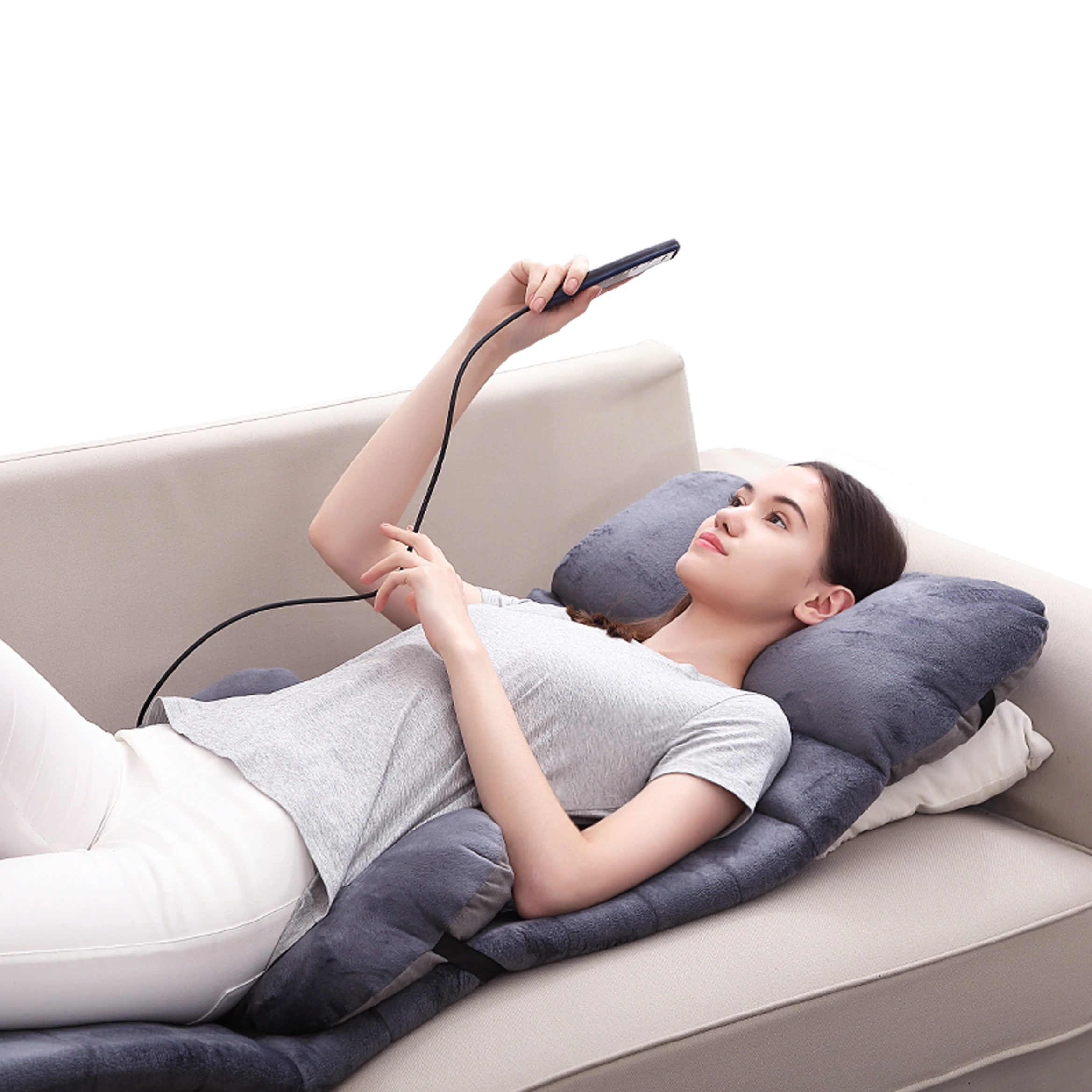 Heat The Vibrating Massage Cushion Mattress Techlove Multifunctional