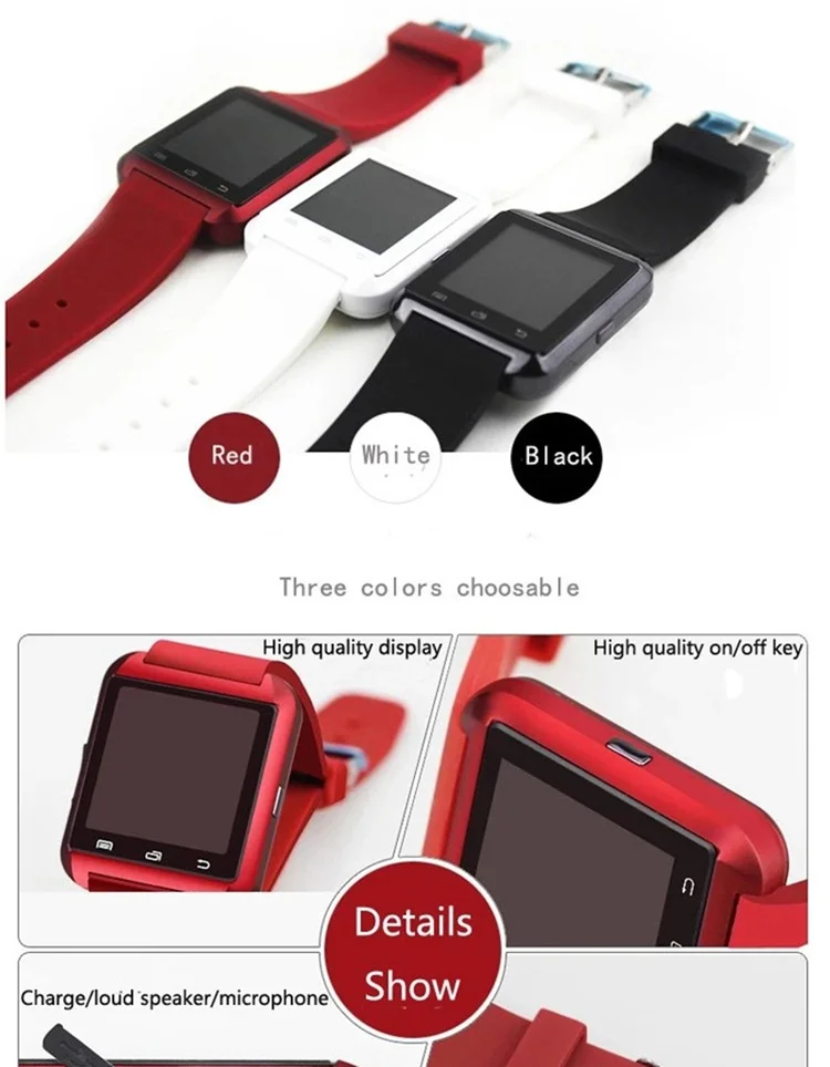 2019 Pedometer U8 Smart Watch for iPhone/Android, Multi Languages BT Smart Watch U8, Multi Functions U8 Smart watch