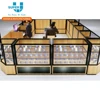High Transparent 3D Drawing Glass Display Counter Mobile Phone Store Furniture Cell Phone Display Counter