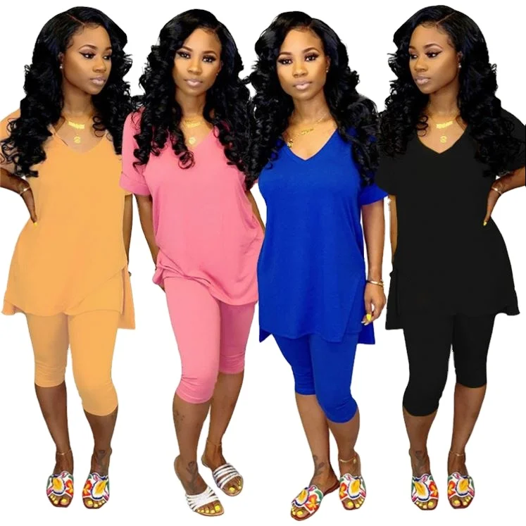 

Womens Clothing Sets 2 Pieces Two Piece Shorts Set Woman Summer 2021 Women Clothing
